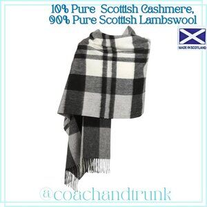 STOLE CASHMERE & LAMBSWOOL SCOTTISH IMPORT NWT